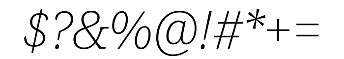 Noto Serif 200italic Font OTHER CHARS