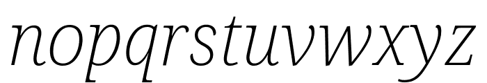 Noto Serif 200italic Font LOWERCASE