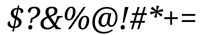 Noto Serif italic Font OTHER CHARS