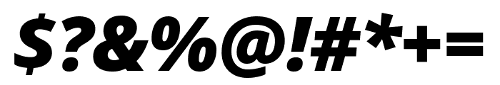 Open Sans 800italic Font OTHER CHARS