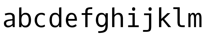 Oxygen Mono regular Font LOWERCASE