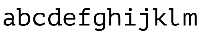 PT Mono regular Font LOWERCASE