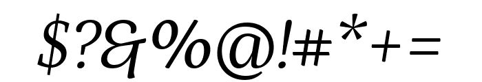 Petrona Italic Font OTHER CHARS