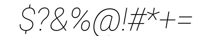 Roboto 100italic Font OTHER CHARS