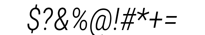 Roboto Condensed 300italic Font OTHER CHARS