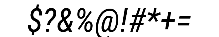 Roboto Condensed italic Font OTHER CHARS