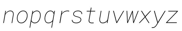 Roboto Mono 100italic Font LOWERCASE