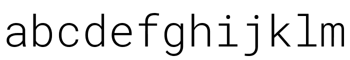 Roboto Mono 300 Font LOWERCASE