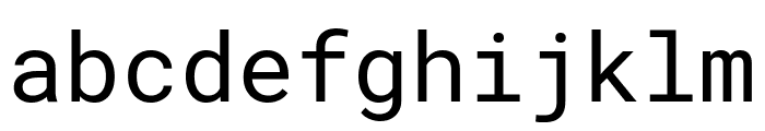 Roboto Mono regular Font LOWERCASE