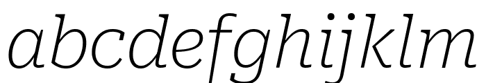 Roboto Serif 100italic Font LOWERCASE