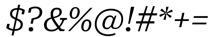 Roboto Serif 300italic Font OTHER CHARS