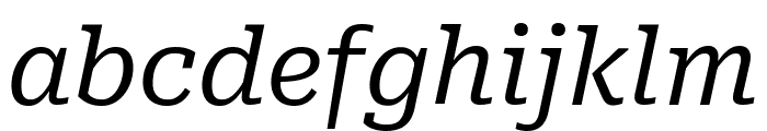 Roboto Serif Italic Font LOWERCASE