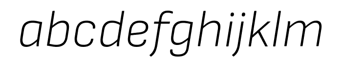 Sofia Sans 200italic Font LOWERCASE