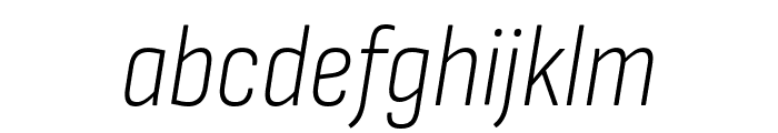 Sofia Sans Condensed 200italic Font LOWERCASE