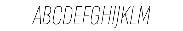 Sofia Sans Extra Condensed 100italic Font UPPERCASE