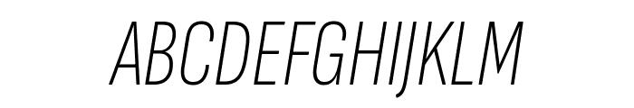 Sofia Sans Extra Condensed 200italic Font UPPERCASE