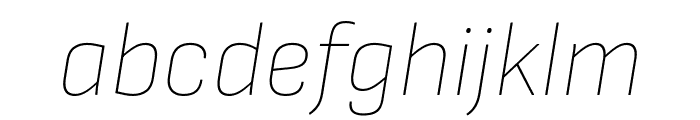 Sofia Sans Semi Condensed 100italic Font LOWERCASE