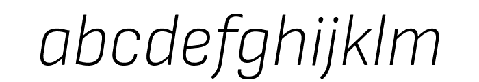 Sofia Sans Semi Condensed 200italic Font LOWERCASE