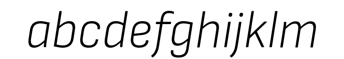 Sofia Sans Semi Condensed 300italic Font LOWERCASE