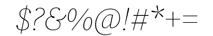 Source Serif Pro 200italic Font OTHER CHARS
