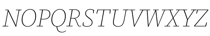 Source Serif Pro 200italic Font UPPERCASE