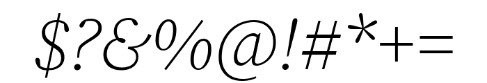 Source Serif Pro 300italic Font OTHER CHARS