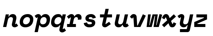 Space Mono 700italic Font LOWERCASE