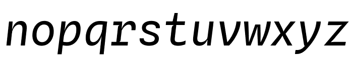 Spline Sans Mono Italic Font LOWERCASE