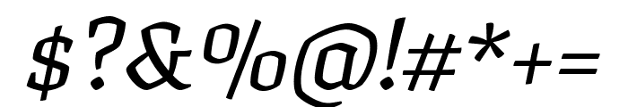 Texturina Italic Font OTHER CHARS