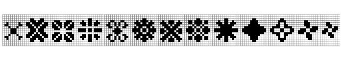 Yarndings 12 Charted Regular Font UPPERCASE