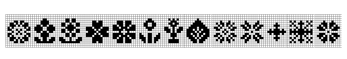 Yarndings 12 Charted Regular Font LOWERCASE