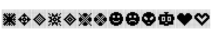 Yarndings 12 Charted Regular Font LOWERCASE