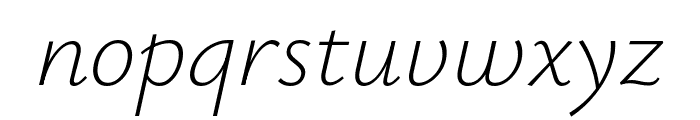 Ysabeau 200italic Font LOWERCASE