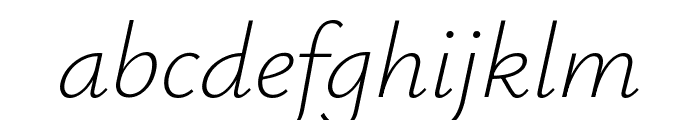 Ysabeau Infant 200italic Font LOWERCASE