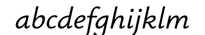 Ysabeau Infant 500italic Font LOWERCASE