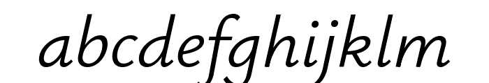 Ysabeau Infant Italic Font LOWERCASE