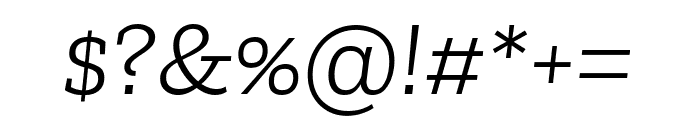 Zilla Slab 300italic Font OTHER CHARS