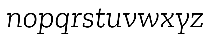 Zilla Slab 300italic Font LOWERCASE