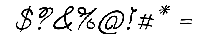 GoldenrodItalic Font OTHER CHARS