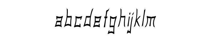 Gorgan-CondensedItalic Font LOWERCASE