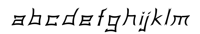 Gorgan-ExpandedItalic Font LOWERCASE