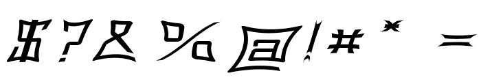 Gorgan-ExtraexpandedItalic Font OTHER CHARS
