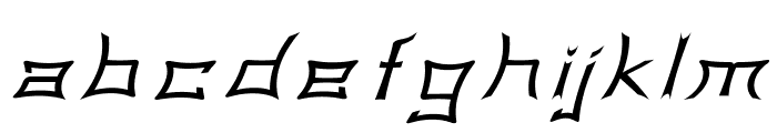 Gorgan-ExtraexpandedItalic Font LOWERCASE