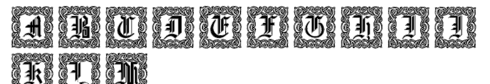 Gothic 16 CG Decorative Lined Font UPPERCASE