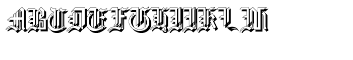 Gothic 16 CG Shadow Font UPPERCASE