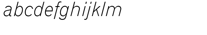 Gothic 720 Light Italic Font LOWERCASE