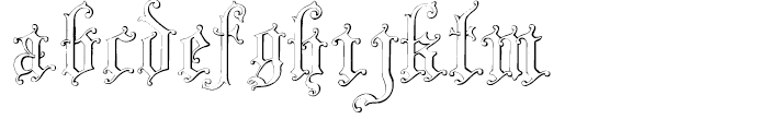 Gothic Shadow Font LOWERCASE