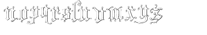 Gothic Shadow Font LOWERCASE