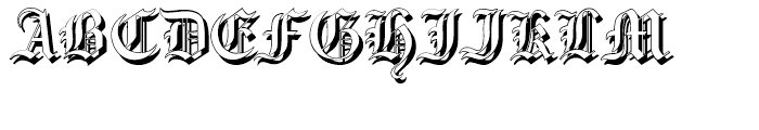 Gotische 2 Shadow Font UPPERCASE