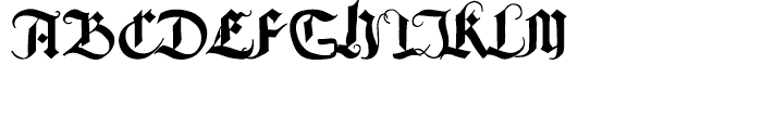 Gotische Calligraphic Font UPPERCASE